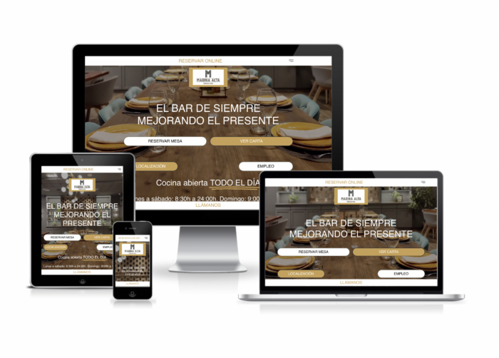 Diseño Página web Restaurante